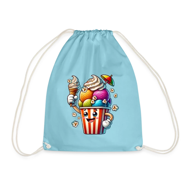 Glace Comic : Fun, Fraîcheur Estivale & Gourmandise sur Sac de sport léger