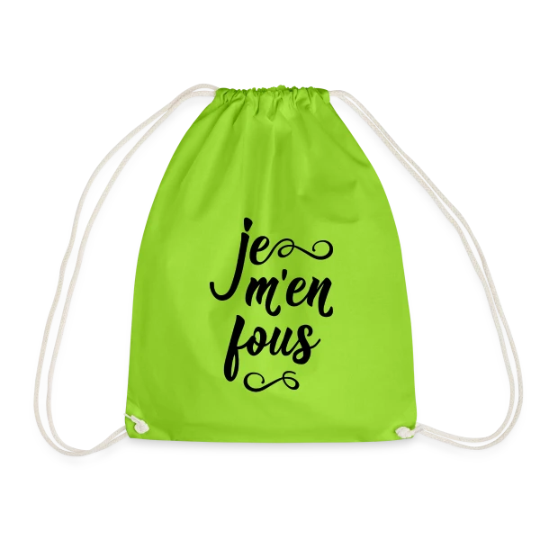 Je m'en Fous : L'Affirmation Décontractée sur Sac de sport léger