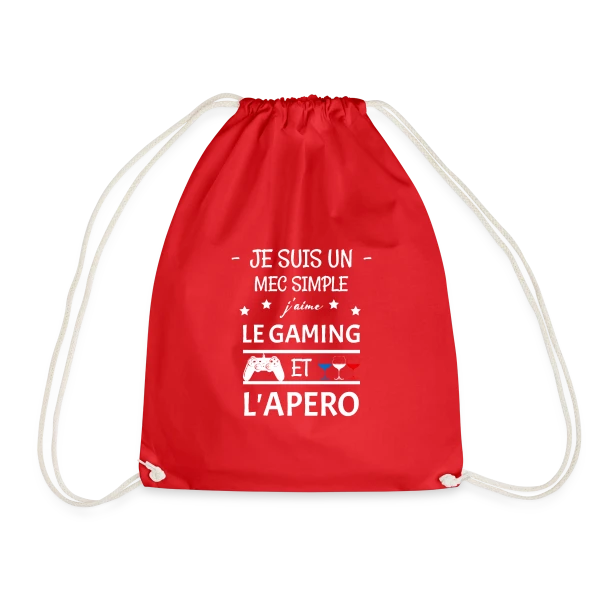 Apéro Gaming : Humour Entre Copains sur Sac de sport léger