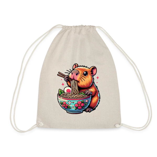 Capybara Mignon Ramen sur Sac de sport léger