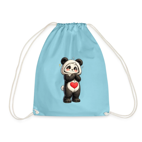 Panda en Combinaison Stylée sur Sac de sport léger