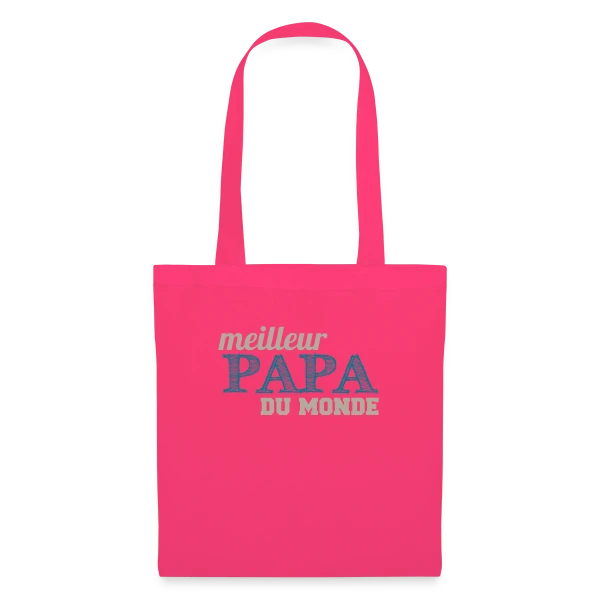 Le Meilleur Papa du Monde - Cadeau Fête des Pères Original sur Sac en tissu