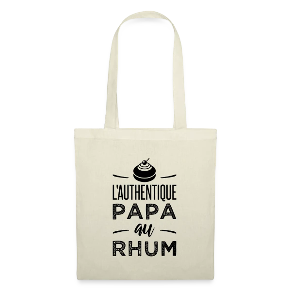 L'Authentique Papa au Rhum sur Sac en tissu