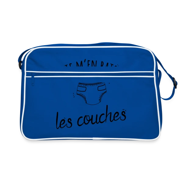 Humour "Je M'en Bats Les Couches" - Idée Cadeau Drôle sur Sac Retro