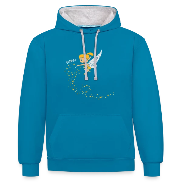 Fée Ombrée Mystérieuse (Design Négatif) sur Sweat à capuche contrasté