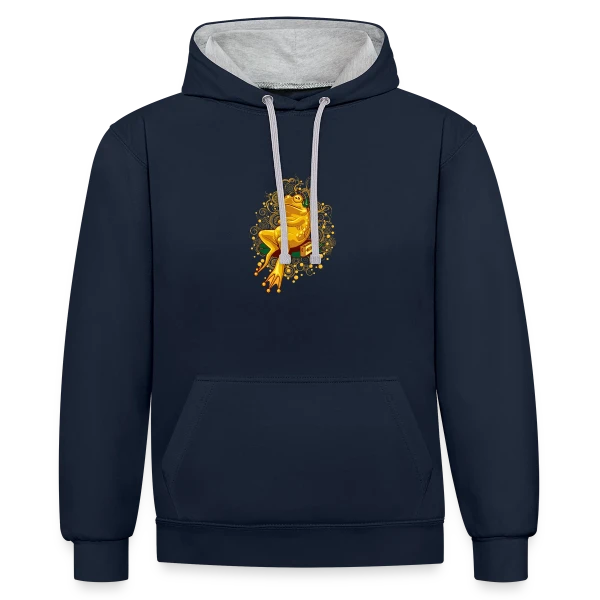 Grenouille Relax : Mode Cassette sur Sweat à capuche contrasté