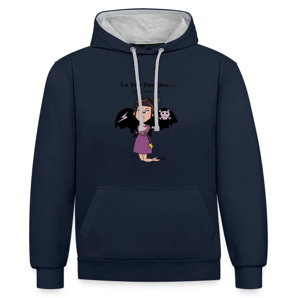 Fée Sans Chichis sur Sweat à capuche contrasté