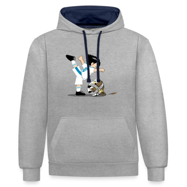 Le Tir de l'Aigle sur Sweat à capuche contrasté