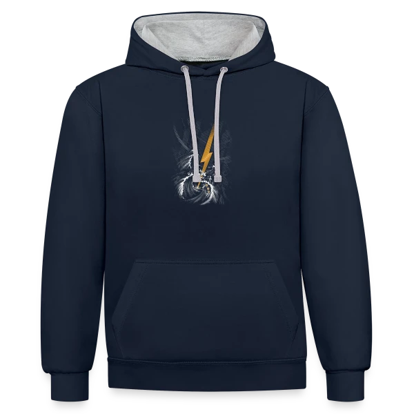 Symphonie Orageuse sur Sweat à capuche contrasté