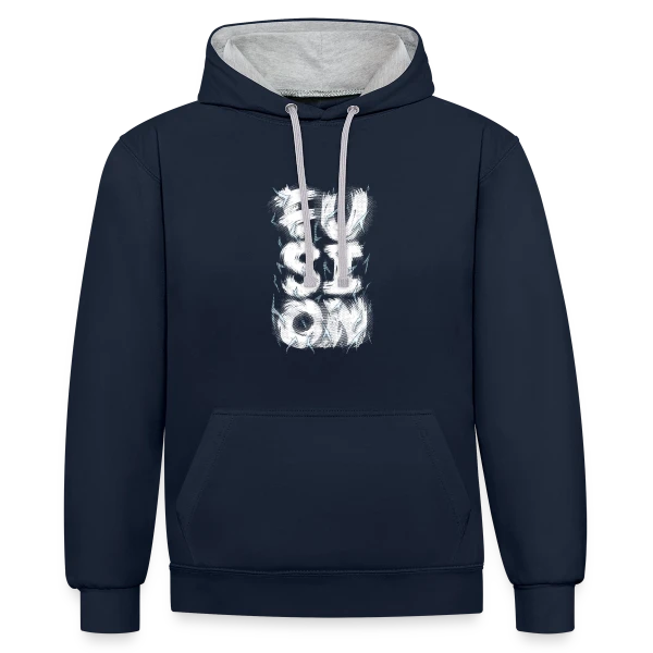 Explosion Fusion sur Sweat à capuche contrasté