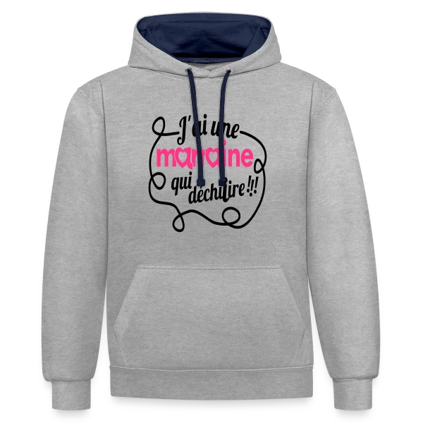 Marraine qui déchire ! sur Sweat à capuche contrasté