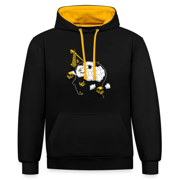 Chantier de la Mémoire sur Sweat à capuche contrasté