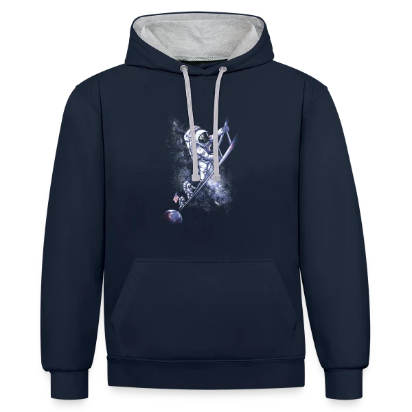 Juillet 69 : Mission Déglinguée sur Sweat à capuche contrasté