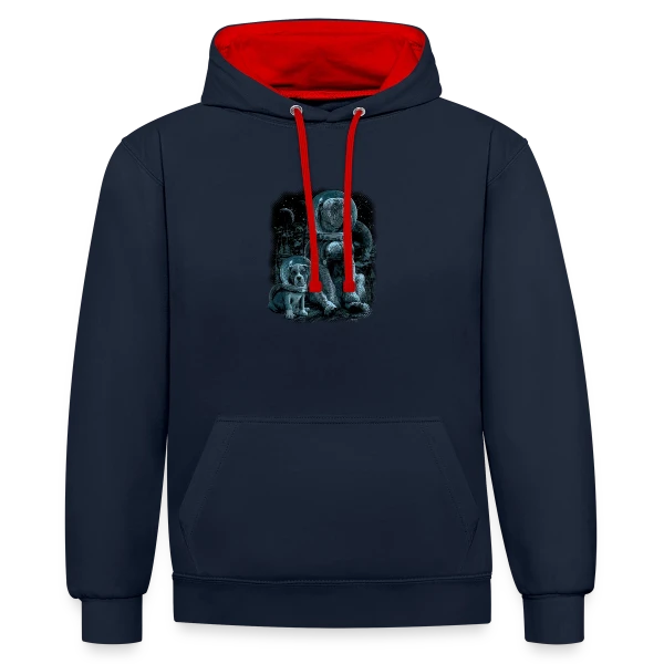 Nostalgie Cosmique : Explorateur des Étoiles sur Sweat à capuche contrasté