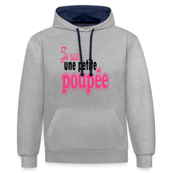 Ma Petite Poupée sur Sweat à capuche contrasté