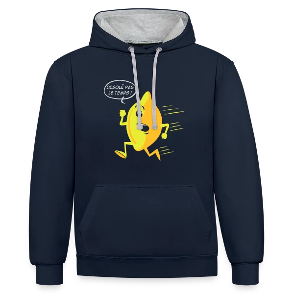 Citron Pressé : Fraîcheur et Vitamine C sur Sweat à capuche contrasté