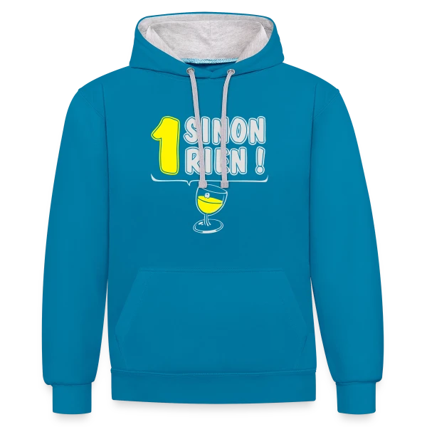 Un Jaune ou Rien sur Sweat à capuche contrasté