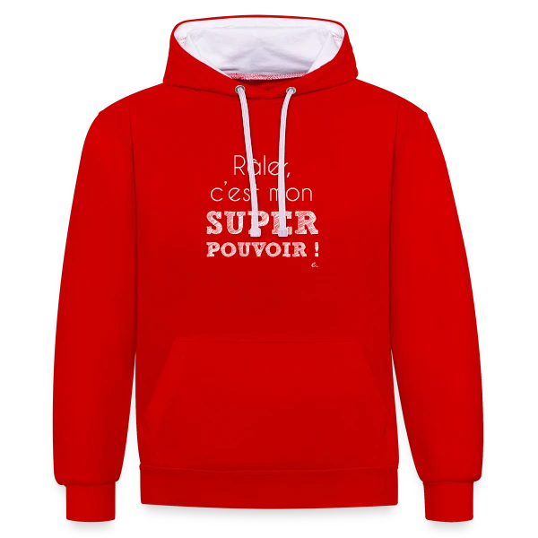 Mon Super Pouvoir : Révélez Votre Force Intérieure sur Sweat à capuche contrasté