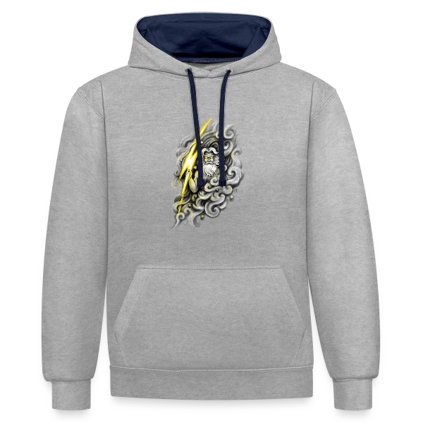Zeus, Maître du Tonnerre sur Sweat à capuche contrasté