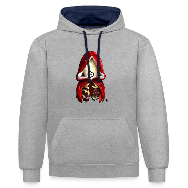 Le Petit Chaperon Poulpe sur Sweat à capuche contrasté