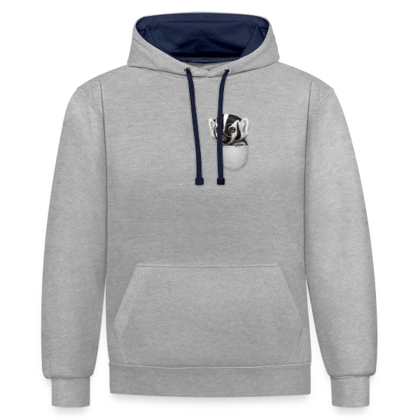 Blaireau de Poche Caché sur Sweat à capuche contrasté