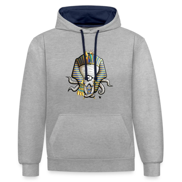 Poulpankhamon sur Sweat à capuche contrasté