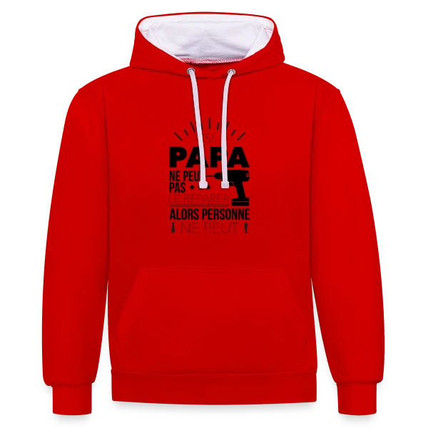 Si je peux pas... je peux pas ! sur Sweat à capuche contrasté