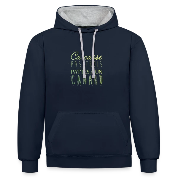 Ça Casse Pas Trois Pattes sur Sweat à capuche contrasté