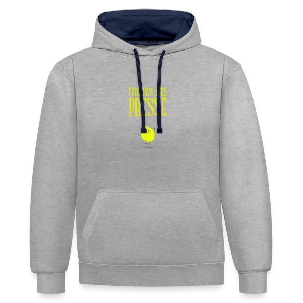 Pas Pressé : L'Art de Prendre Son Temps sur Sweat à capuche contrasté