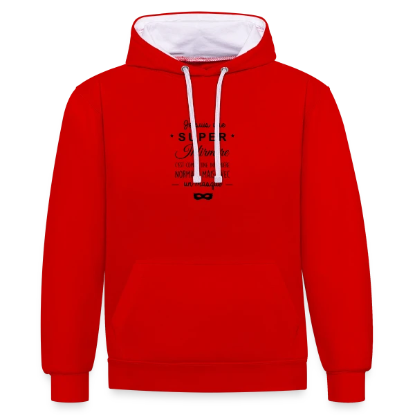 Super Infirmière : Ma Vocation, Ma Fierté sur Sweat à capuche contrasté