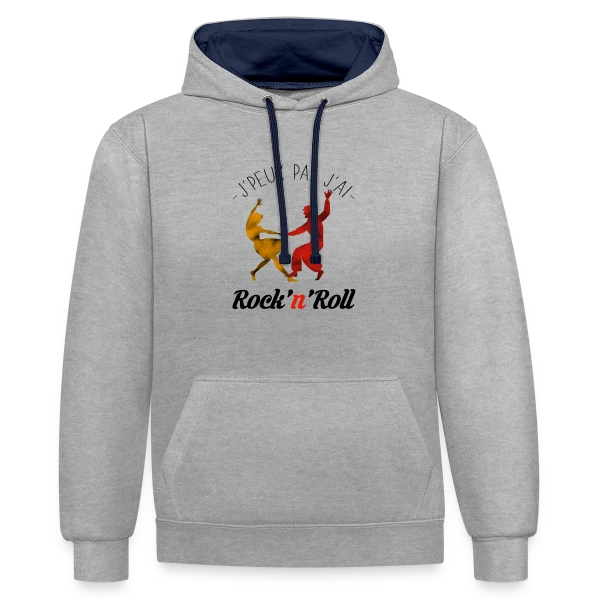 J'peux pas, j'ai Rock sur Sweat à capuche contrasté