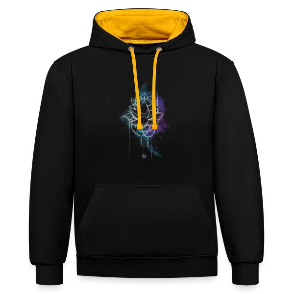 Mandala Solstice d'Été Lumineux sur Sweat à capuche contrasté