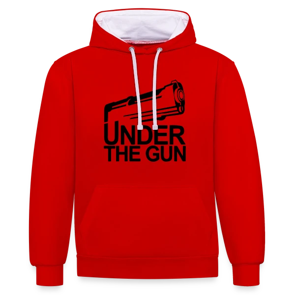 Poker: Under the Gun - Le Choix du Joueur sur Sweat à capuche contrasté