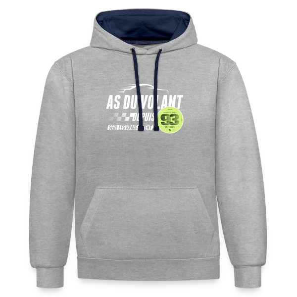 L'As du Volant du 93 sur Sweat à capuche contrasté