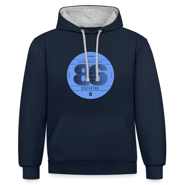 1986: Icône Rétro Automobile Française sur Sweat à capuche contrasté