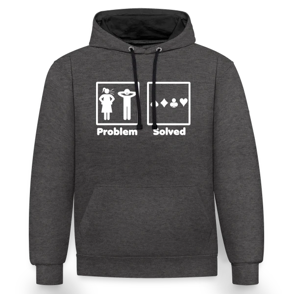 Problème Résolu: Poker! sur Sweat à capuche contrasté