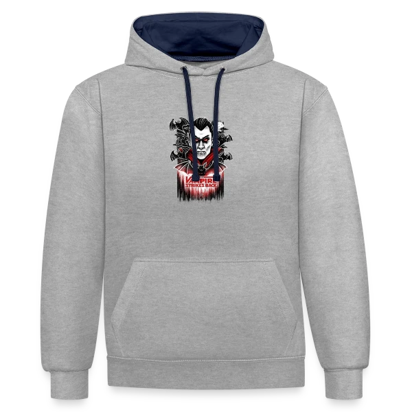 Le Retour du Vampire V2 sur Sweat à capuche contrasté