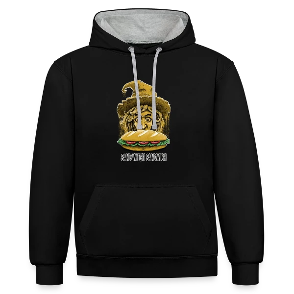 Sorcière des Sables & Son Sandwich sur Sweat à capuche contrasté
