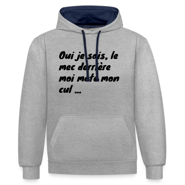 Regard Indiscret sur Sweat à capuche contrasté