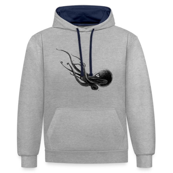 Octopoulpe sur Sweat à capuche contrasté
