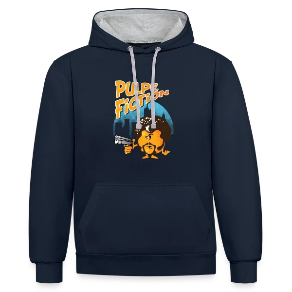 Pulp Fiction Réinterprété : L'Hommage Culte sur Sweat à capuche contrasté