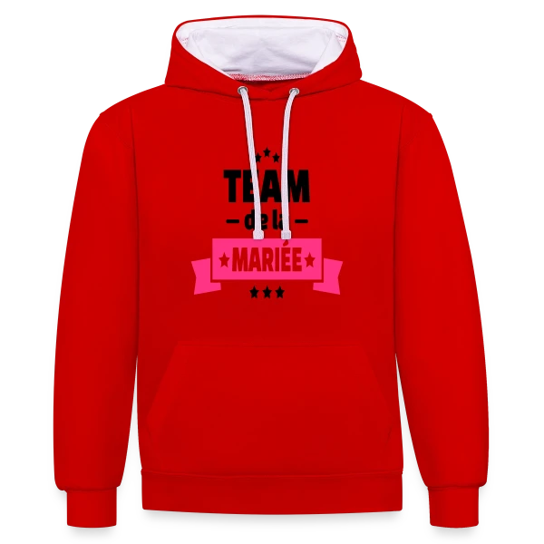 Team de la Mariée : EVJF Inoubliable entre Amies sur Sweat à capuche contrasté