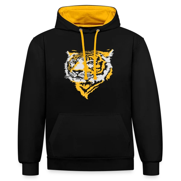 Tigre Majestueux : La Force de la Jungle sur Sweat à capuche contrasté
