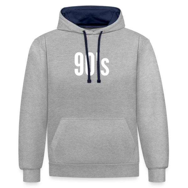 Esprit Années 90 Minimaliste sur Sweat à capuche contrasté