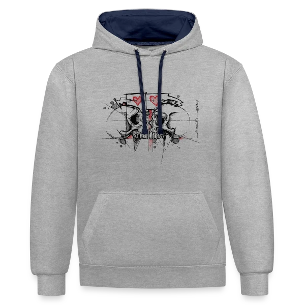 Amants Éternels sur Sweat à capuche contrasté