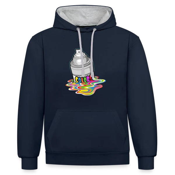 Melting Spray : Création Urbaine Éclatante sur Sweat à capuche contrasté