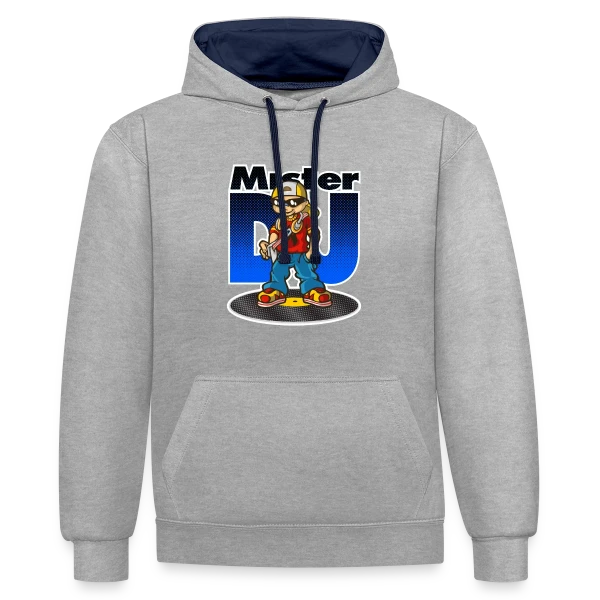 Mister DJ sur Sweat à capuche contrasté