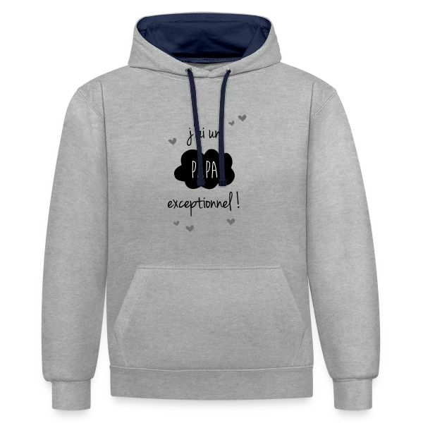 Mon Papa Exceptionnel - Fierté Filiale sur Sweat à capuche contrasté