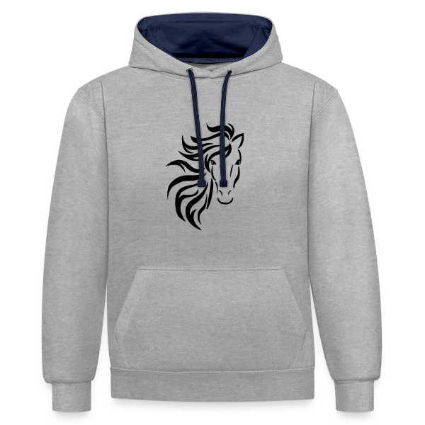 Tête de Cheval Tribal sur Sweat à capuche contrasté