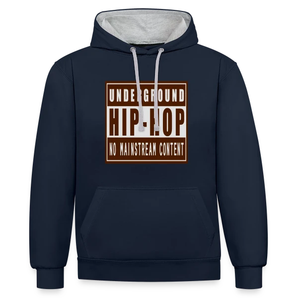 Esprit Hip-Hop Underground sur Sweat à capuche contrasté